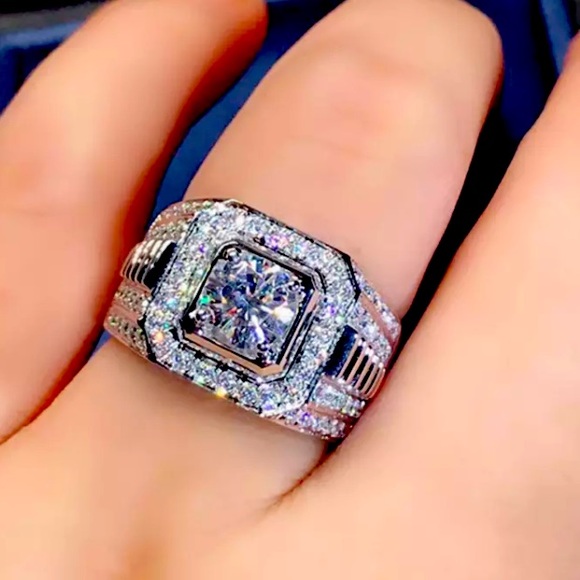 MENS 2.0 Carat WEDDING BAND - Picture 2 of 5